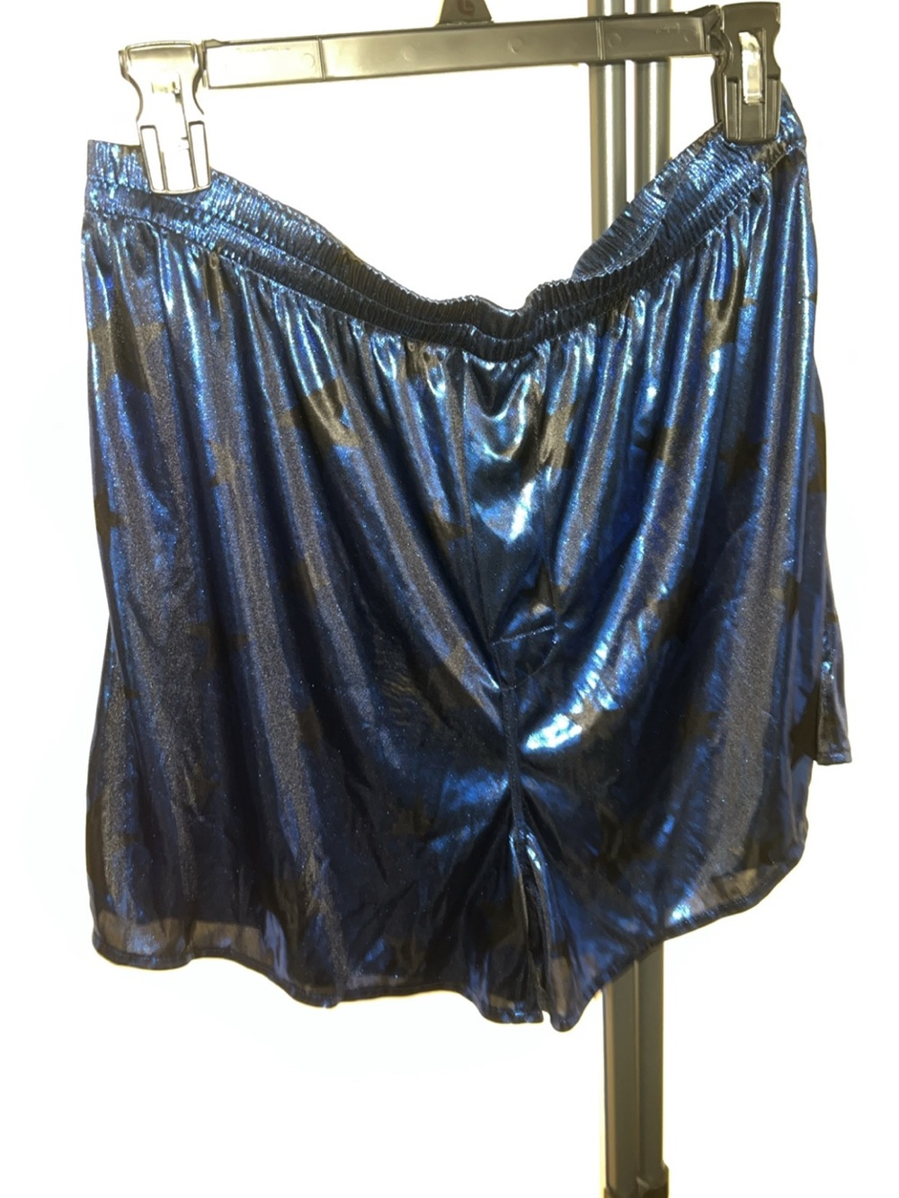 Metallic Blue w/stars Satin Boxers